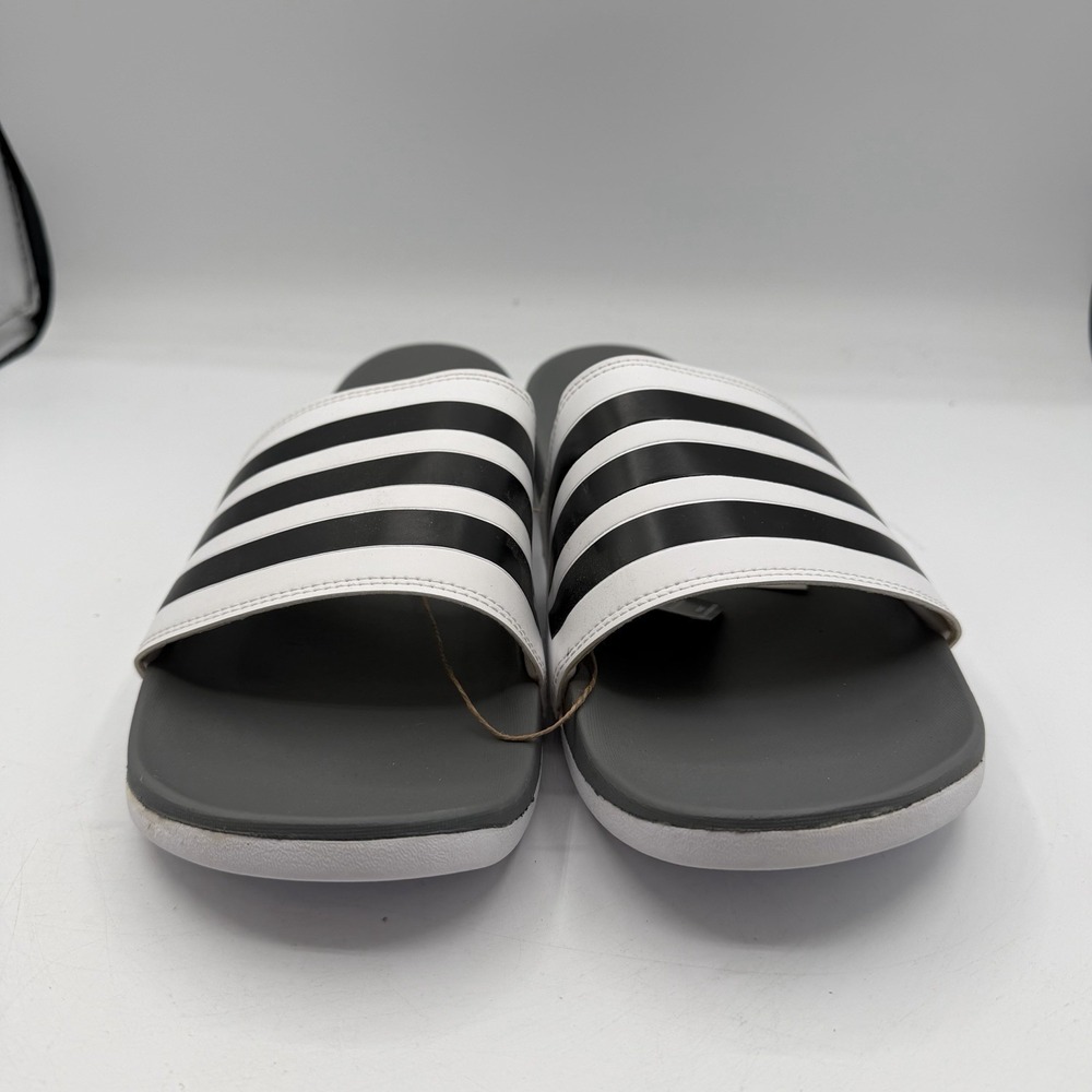 Adidas Adilette Comfort Slide Mens 14 Womens 15 White Grey Beach Sandals GZ5895 - Picture 3 of 8